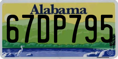 AL license plate 67DP795