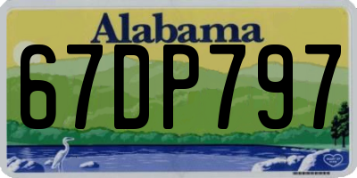 AL license plate 67DP797