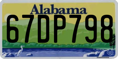 AL license plate 67DP798