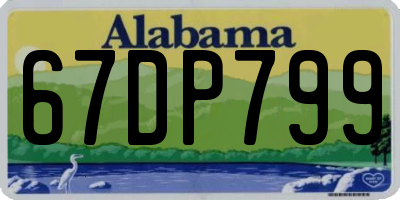 AL license plate 67DP799