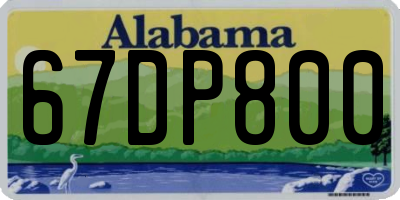 AL license plate 67DP800