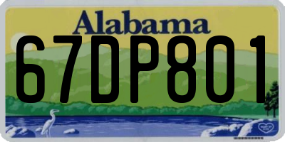 AL license plate 67DP801