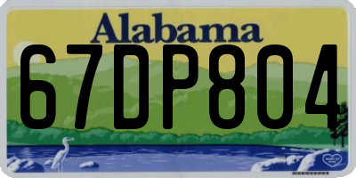 AL license plate 67DP804