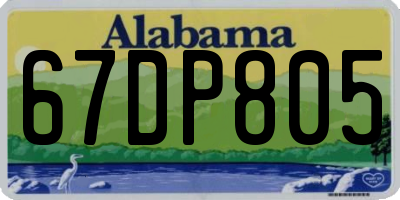 AL license plate 67DP805