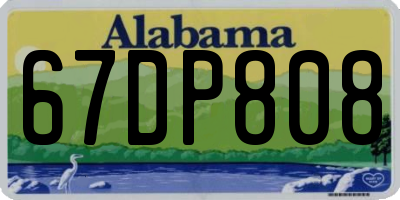 AL license plate 67DP808