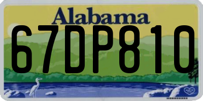 AL license plate 67DP810