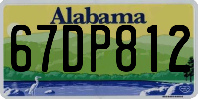 AL license plate 67DP812