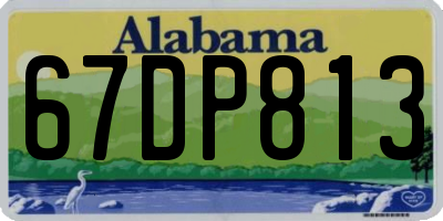 AL license plate 67DP813