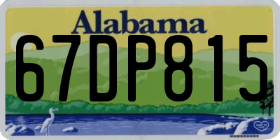 AL license plate 67DP815