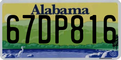 AL license plate 67DP816