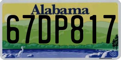 AL license plate 67DP817