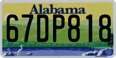 AL license plate 67DP818