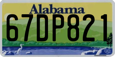 AL license plate 67DP821