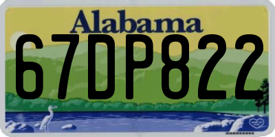 AL license plate 67DP822