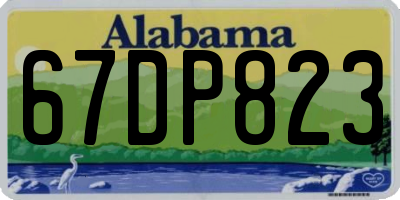 AL license plate 67DP823