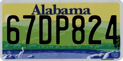 AL license plate 67DP824