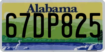 AL license plate 67DP825