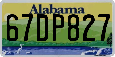 AL license plate 67DP827