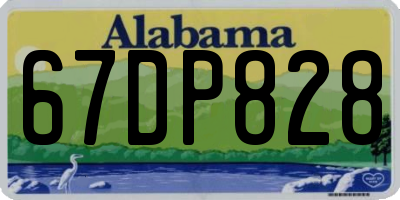 AL license plate 67DP828