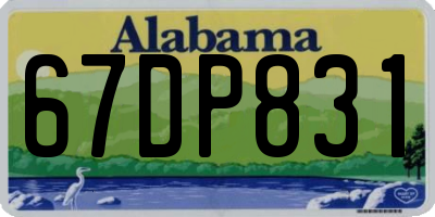 AL license plate 67DP831