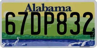 AL license plate 67DP832