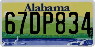 AL license plate 67DP834