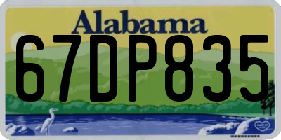 AL license plate 67DP835