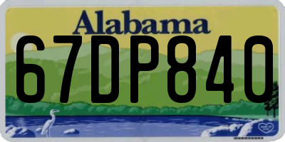 AL license plate 67DP840