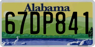 AL license plate 67DP841