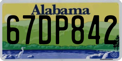 AL license plate 67DP842