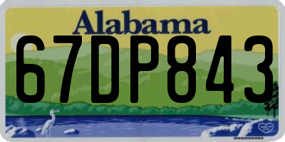 AL license plate 67DP843