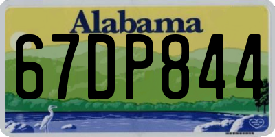 AL license plate 67DP844