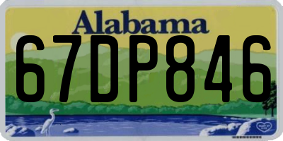 AL license plate 67DP846