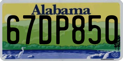 AL license plate 67DP850