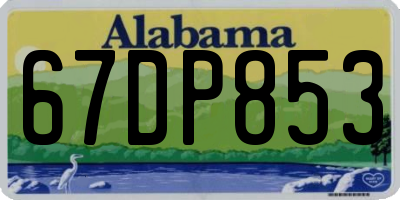 AL license plate 67DP853