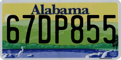 AL license plate 67DP855