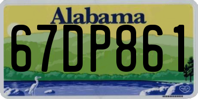 AL license plate 67DP861