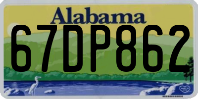 AL license plate 67DP862