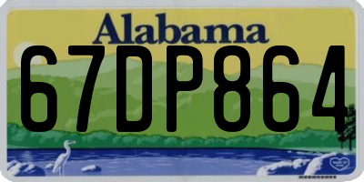 AL license plate 67DP864