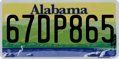 AL license plate 67DP865