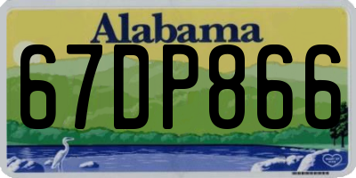 AL license plate 67DP866