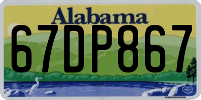 AL license plate 67DP867