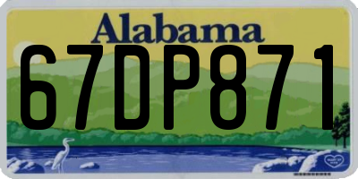 AL license plate 67DP871