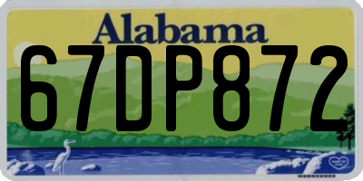 AL license plate 67DP872