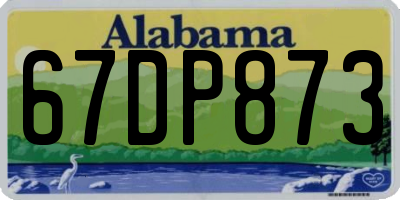 AL license plate 67DP873