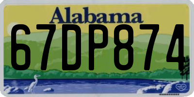 AL license plate 67DP874