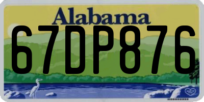 AL license plate 67DP876