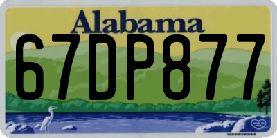 AL license plate 67DP877