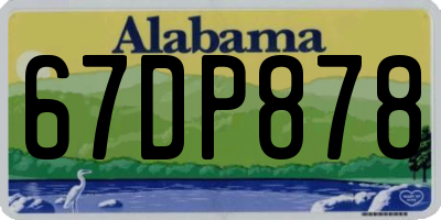 AL license plate 67DP878