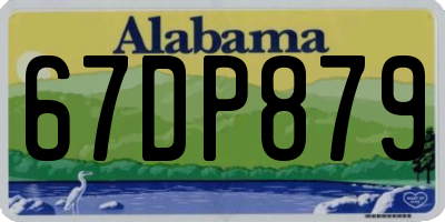 AL license plate 67DP879